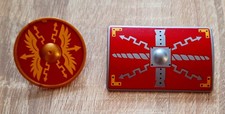 Playmobil History, Ersatzteile, Zubeh&ouml;r, 2 rote Schilder rechteckig und rund