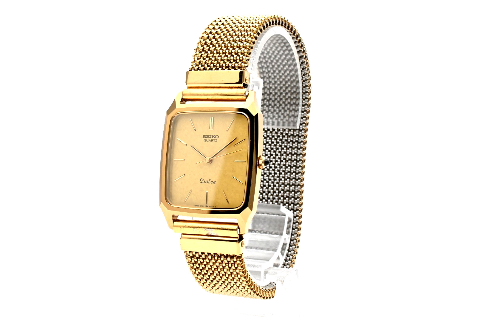 SALE】SEIKO Dolce 7731-5040 Quartz Mens Watch Gold Di… - Gem