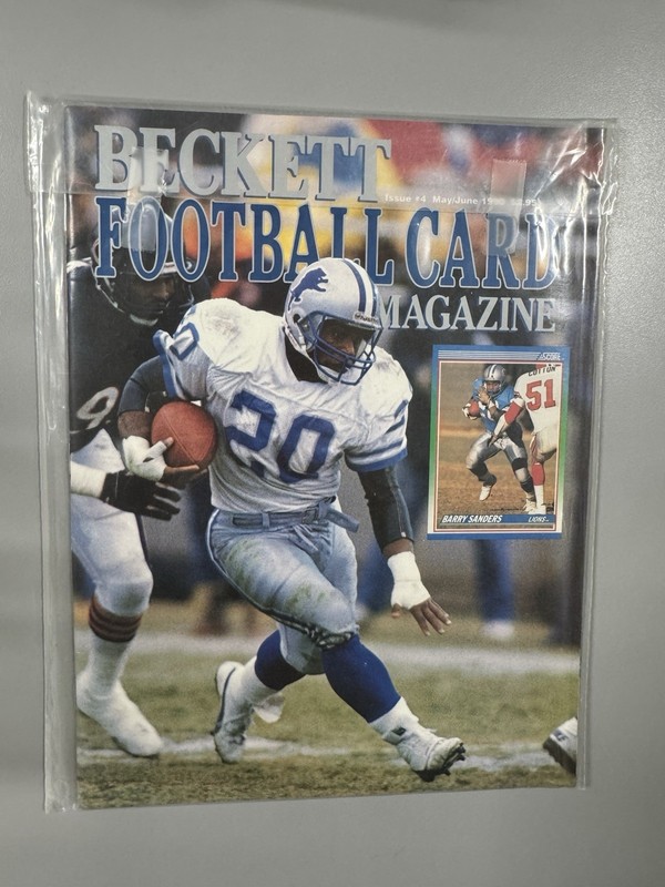 Beckett Football Card Magazine May/ June 1990 Barry Sanders On The Cover 