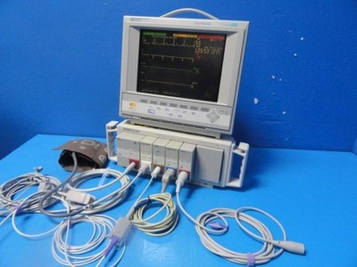 HP/Agilent Viridia 24C Anesthesia Monitor W/ 8-Slot Rack, Modules & Leads ~38856