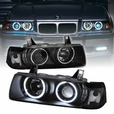 CCFL Angel Eyes Scheinwerfer Set in schwarz f�r BMW 3er E36 Coupe Cabrio