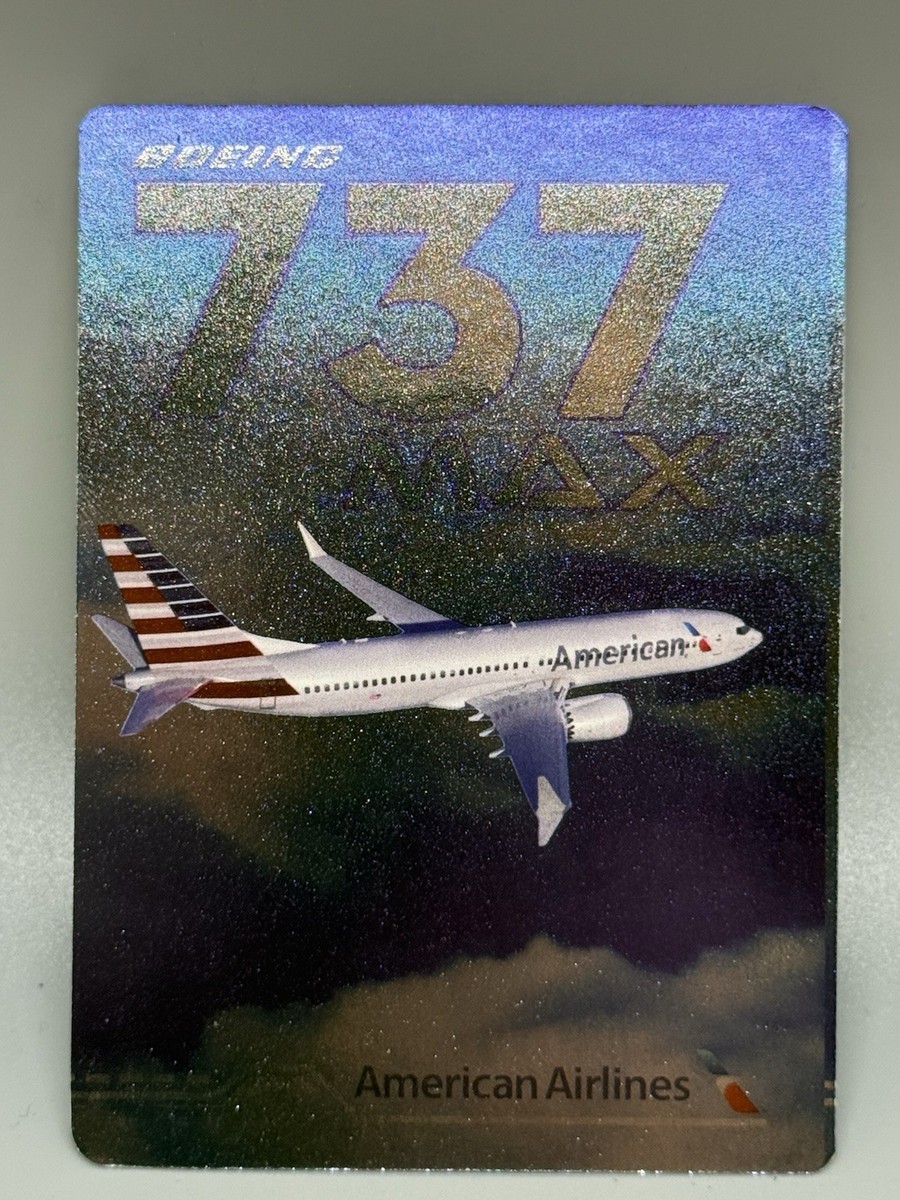 American Airlines Pilot Trading Card 737 MAX SERIES 1 - Metallic