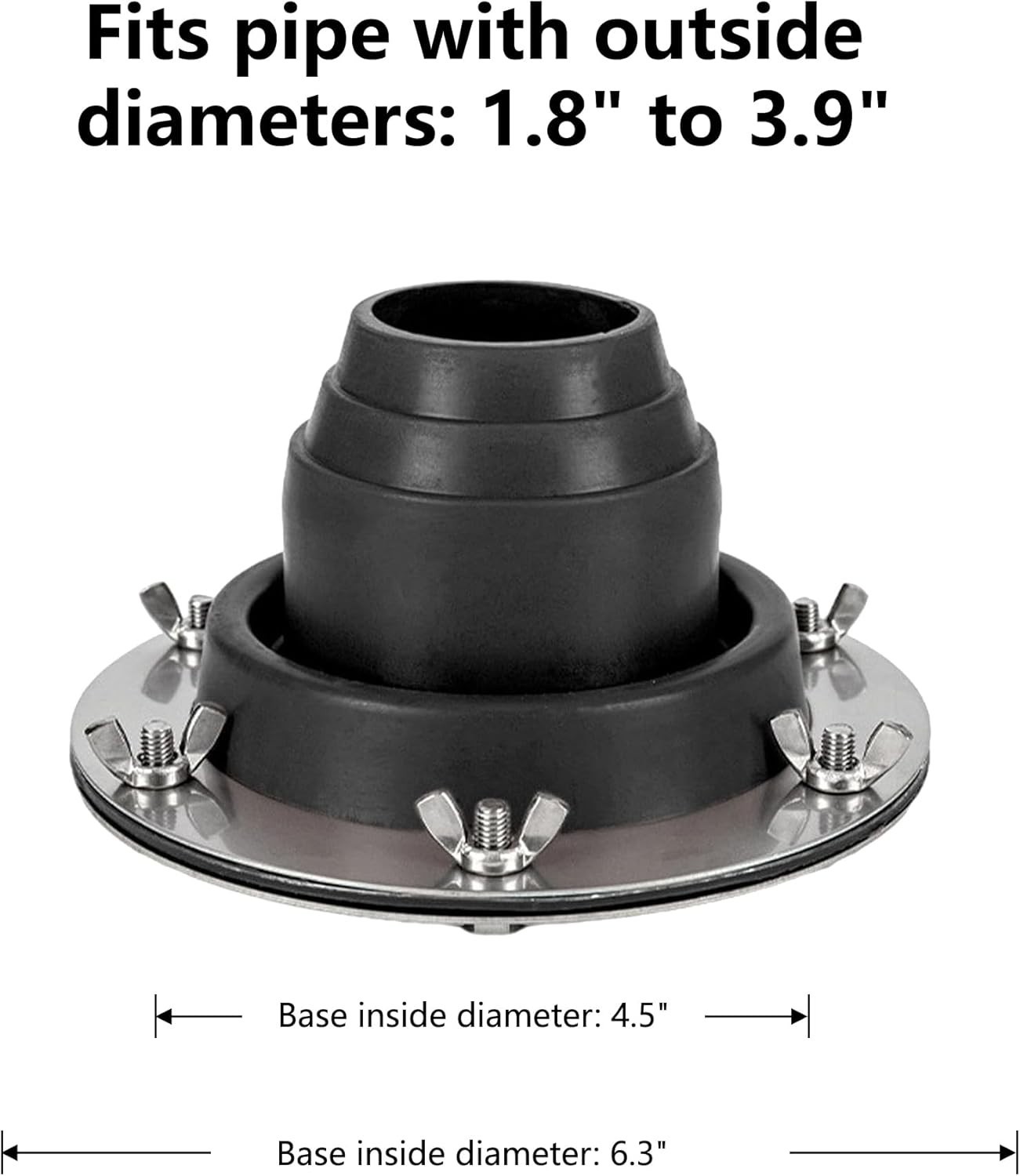 Tent Stove Jack Kit: Flexible Silicone Pipe Boot, High Temp Flue Flashing for