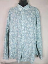 Vintage 90s Calvin Klein Jeans CK All Over Print Button-Up Shirt Men Size Medium