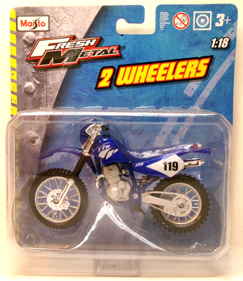 2019 MAISTO 2 WHEELERS 1:18 SCALE BLUE WHITE 2001 YAMAHA TTR-250