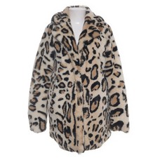 Rut & Circle, Pelz­ja­cke, Damen, Größe: XS, Beige/Schwarz/Braun, Leopard #z4T