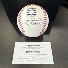 Jeff Bagwell Signed Hall Of Fame Baseball HOF Inscription Fanatics COA Astros