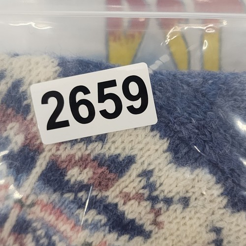 VTG Fair Isle Yoke Knit Wool Sweater Women M Blue Nordic Cottagecore Pullover, $25.99 - Photo 7