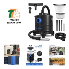 Ash Vacuum, Pellet Stove Vacuum Cleaner, 5.3 Gallon, 20kPa, 1200W Powerful Mo...