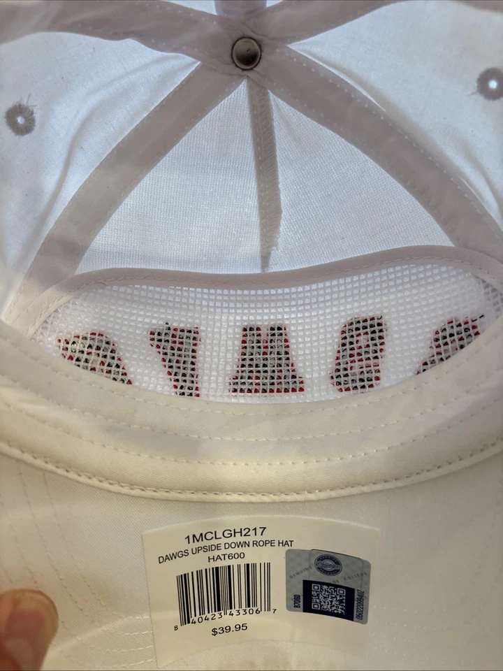 Georgia Bulldogs UGA DAWGS Brand Red Upside Down Rope Adjustable Snapback Hat - Image 4 of 4