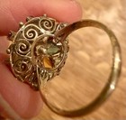 Antique 8K GOLD GEMSTONE PRINCESS HAREM RING RUBY EMERALD CITRINE Sz 5.25, 5g — photo 6