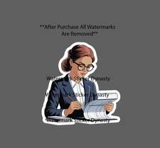 Accountant Sticker Waterproof Decal Woman Female Numbers Business Work Gift NEW
