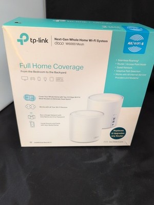 TP-Link Wi-Fi 6 AX3000 Mesh Router System | Deco W6000(2-pack) Opened Box