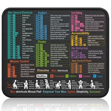 Mouse Pad for macOS Shortcuts   Small mac Cheat Sheet Desk Pad   11.8"x9.8" P...