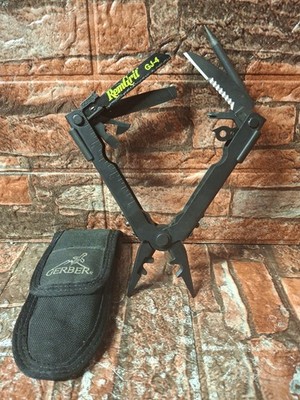 GERBER DET Needle Nose Multi-Plier MP600 Black w/RemGrit Explosive Punch Crimper