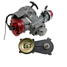 2 Stroke 50cc 49cc Engine Motor Gearbox Pull Start ATV Pocket Dirt Bike Scooter