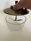Vintage Small Food/Egg Hand Mixer Beater W/ Glass Bow — photo 8