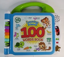 Leap Frog Learning Friends 100 Words Book Electronic Educational Tablet Green