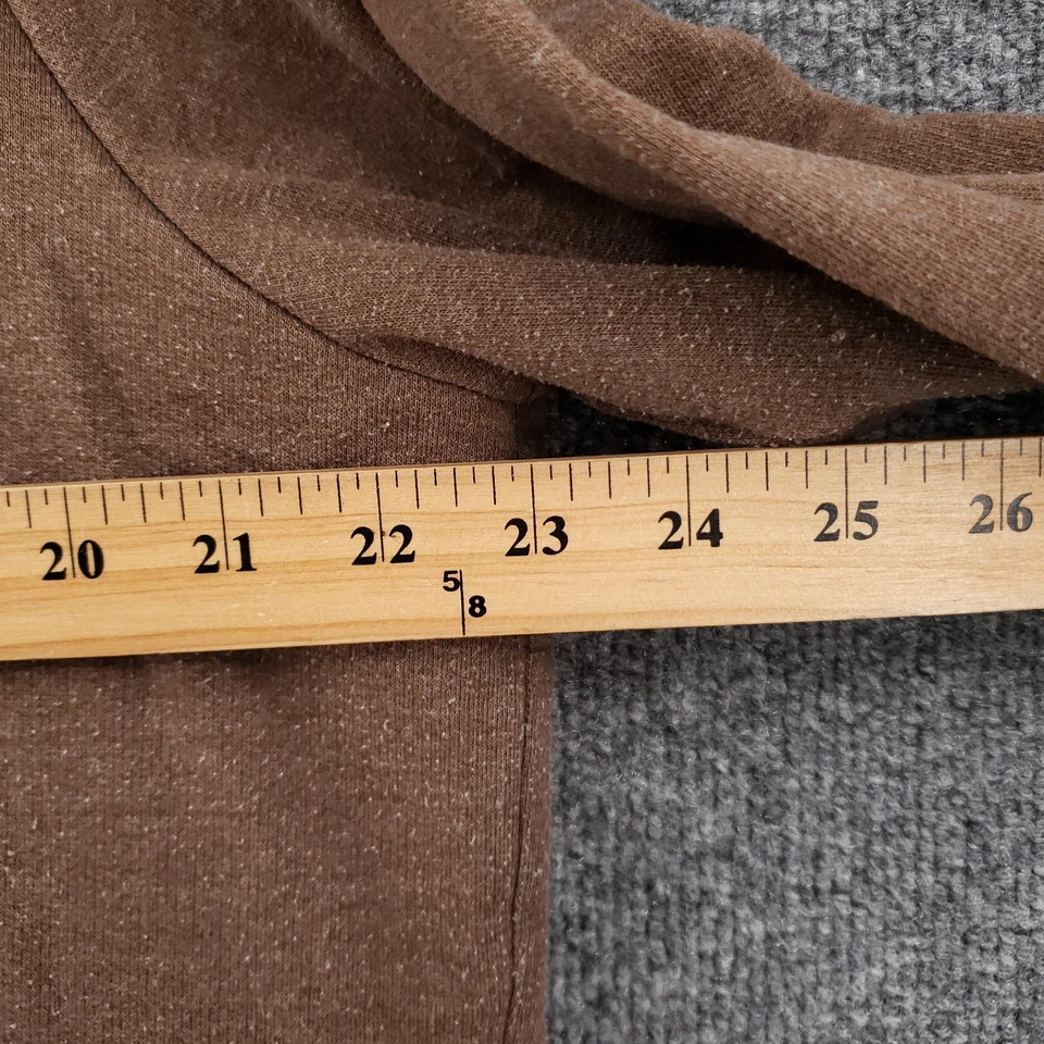 Sudadera con Capucha Faded Glory Para Mujer 1X Marrón Cremallera Completa Forrada Sherpa Sudadera Cordón Foto 3 de 4