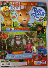 Peter Rabbit magazine #107 2026 Colouring Puzzles Stickers + 3-Figure set