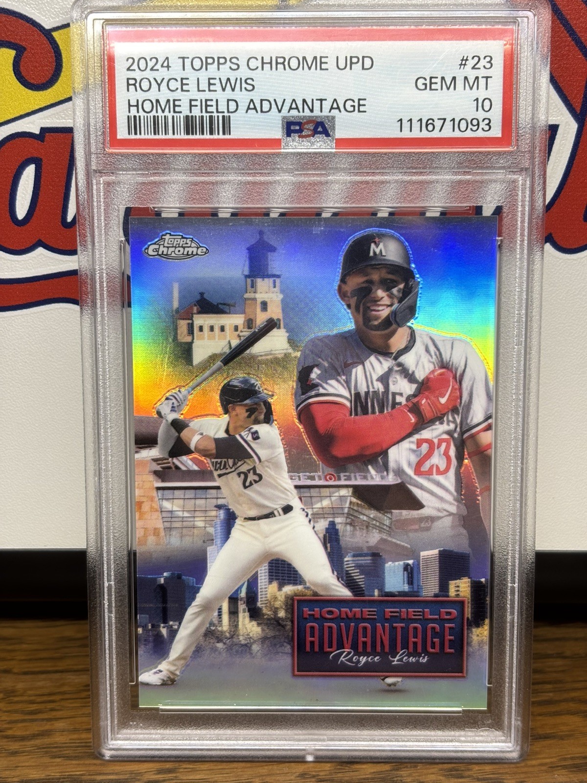 2024 Topps Chrome Update Royce Lewis Home Field Advantage #23 PSA GEM Mint 10