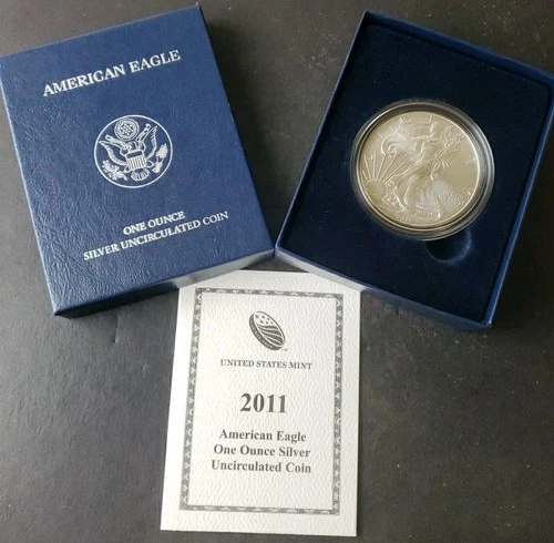 2011 W Burnished $1 American Silver Eagle Dollar