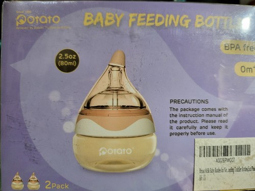 Potato Brand 2  Baby Feeding Bottles 0 To 6 Months - Afbeelding 2 van 2