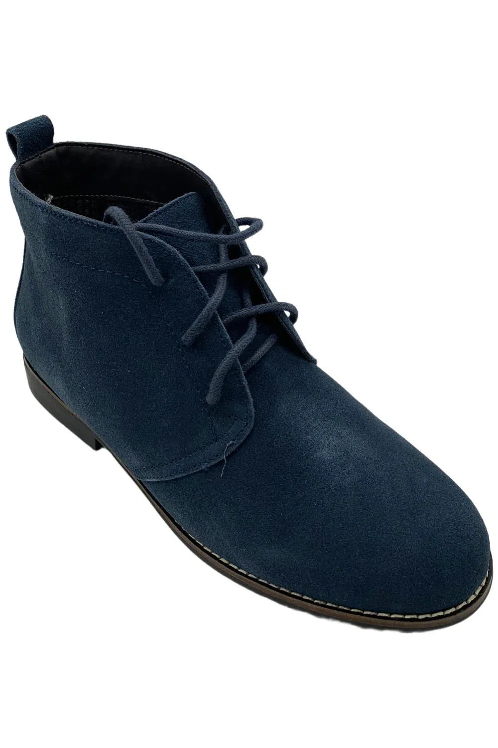White Mountain Womens Auburn Lace-Up Oxford Suede Boot Navy