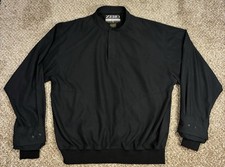 Vintage Zero Restriction Golf Men  s Large Black 1/4 Snap Pullover Windbreaker