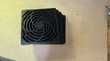 120mm Fan Filter Cover Grill w/ Foam Dust Filter   Lot of 5   Black   Used