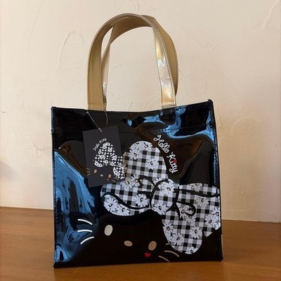 New and unused EVA Air in-flight Hello Kitty tote bag black