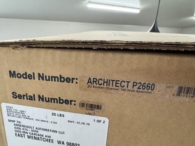 Brand New AudioControl -Architect P2660  
