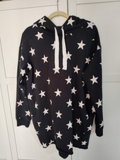 Ugg Lucille Hoodie Dress Women's Sz Lg Fleece Lined Cozy Comfy Oversized Stars