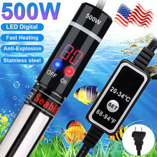 500W LCD Digital Aquarium Heater Submersible Fish Tank Thermostat Anti Explosion