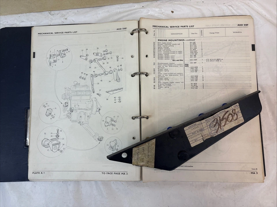 Coches de transmisión automática con soporte interior Austin Morris MG Riley Wolseley NOS Foto 2 de 4