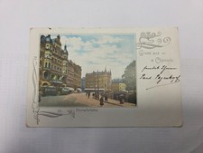 Ansichtskarte Postkarte Chemnitz 1900 gelaufen Nicolaibrücke