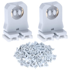 QWORK Non Shunted LED Tombstones T8 T10 T12 Lamp Holder - 100 Pack, Tube Replace