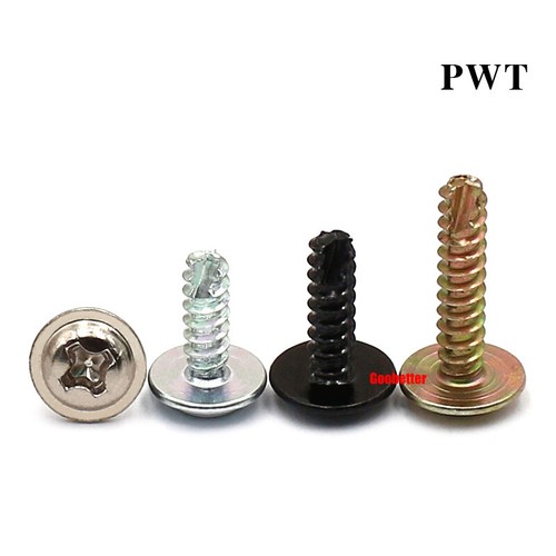 PWT2.3/2.9/3mm Phillips Round Head Self Tapping Screws With Washer Cross Bolts - Picture 2 of 17
