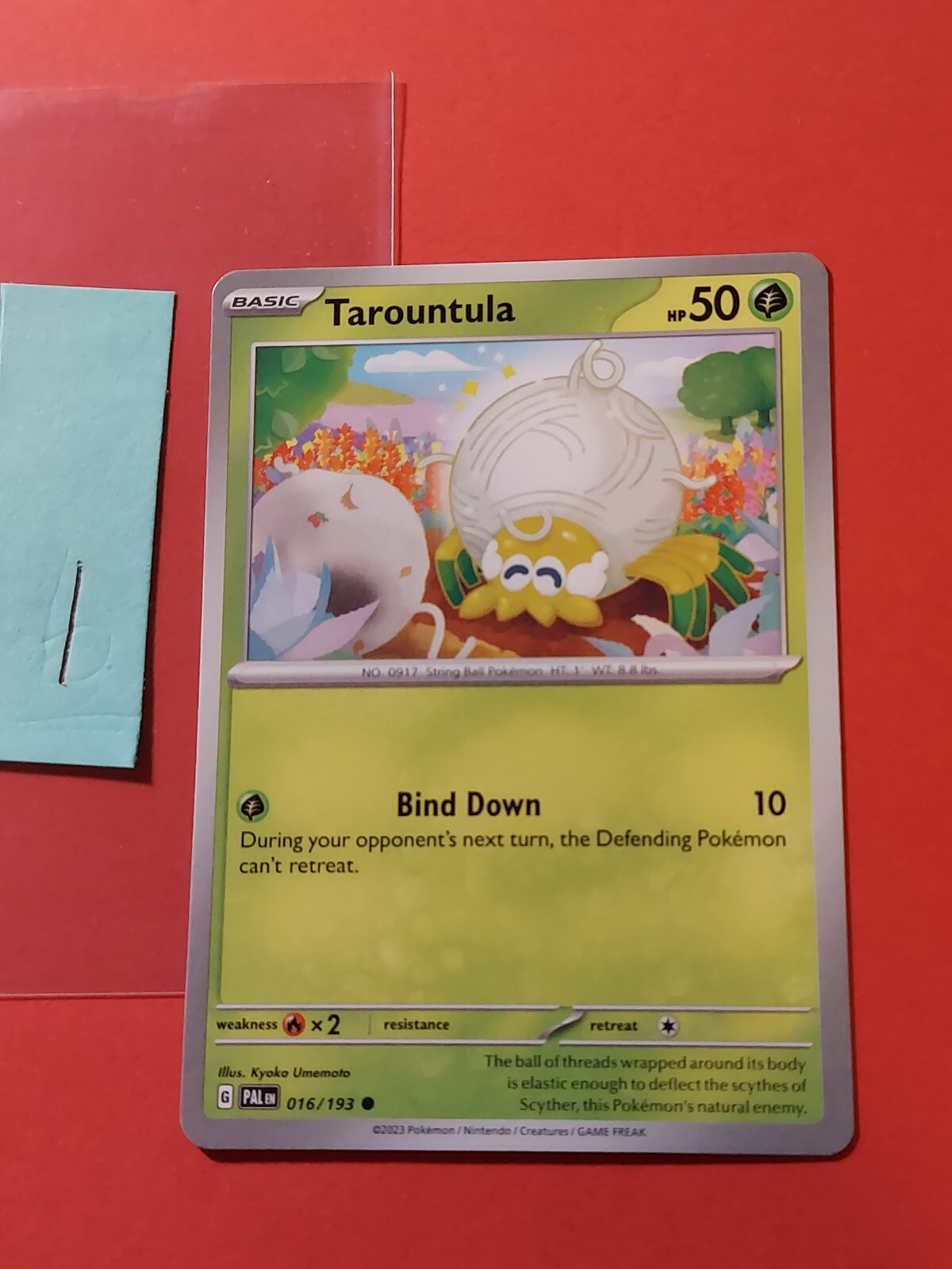2023 Pokemon Scarlet and Violet Paldea Evolved #16 Tarountula, C, NF, cd1