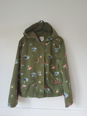 HOODIE ''GAP KIDS'' XXL,OLIVGRÜN FLORALES DESIGN,REISSVERSCHLUSS & KNOPFLEISTE.150/164 CM.