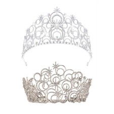 Proms Crown Hair Hoop for Queen Crystal Birthday Heart Elegant Photo Props