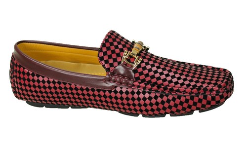 Mocassini con gommini rossi in camoscio | Scarpe Artigianali-  CommercioVirtuoso.it