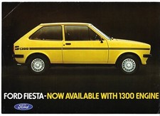 Ford Fiesta 1300 Mk1 1977-1978 UK Market Foldout Sales Brochure S & Ghia