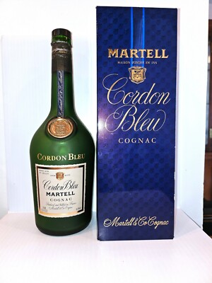 Vintage Martell Cordon Bleu Cognac Empty Bottle & Box 750ml Good Condition