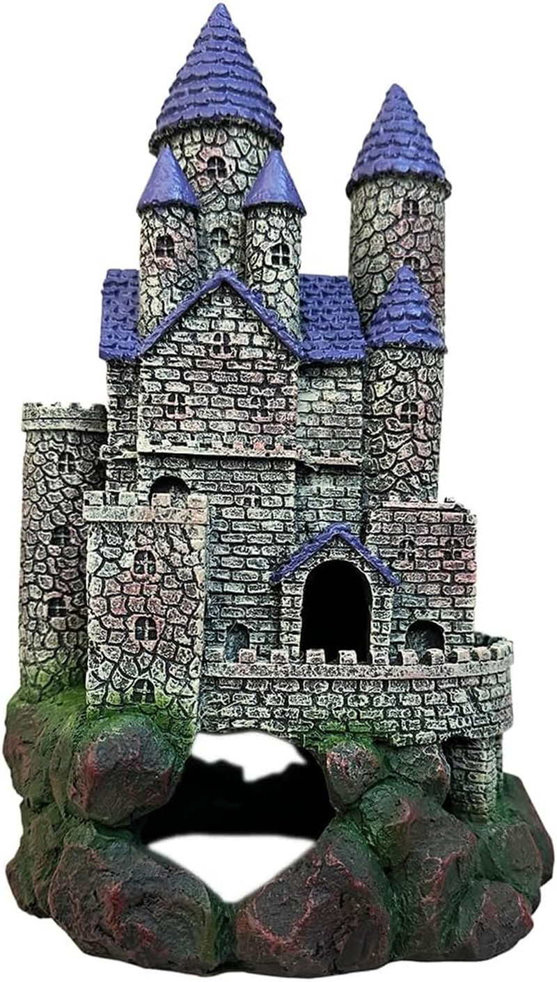 Aquarium Middle Ages Resin Castle Decorations Fish Tank Gothic Castle Hiding