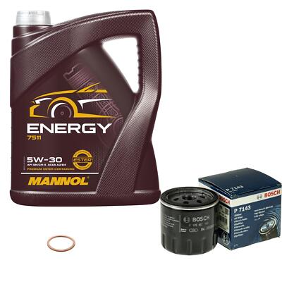BOSCH Ölfilter 5 L MANNOL 5W-30 Energy für VW UP 1.0 Polo T-ROC Skoda Citigo