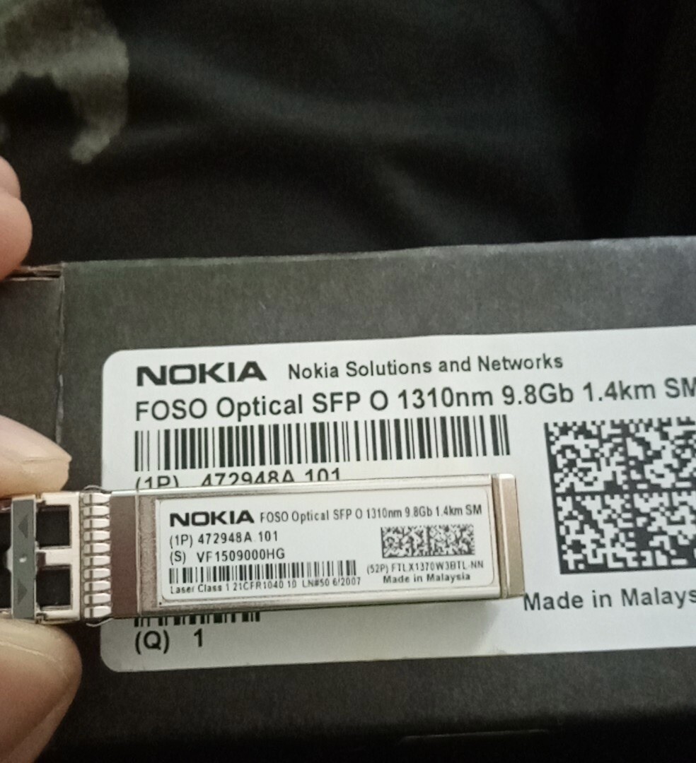 NOKIA-NSN FOSO 472948A.101 SFP+ 9.8G 1.4km 1310nm RTXM228-702 | eBay