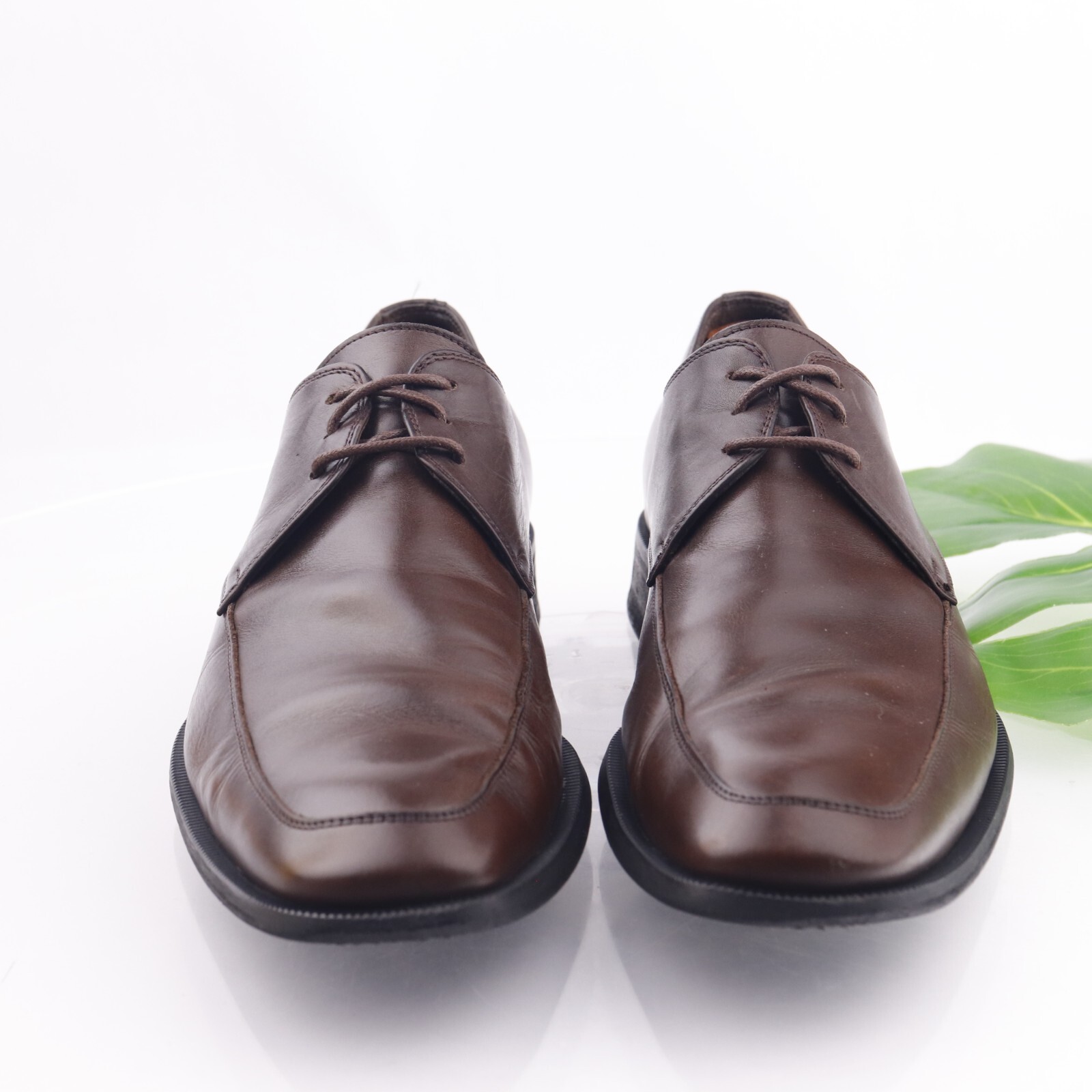 SAOLA Scarpe eleganti da uomo Ermenegildo Zegna Italia Oxford taglia 9 D grembiule punta marrone pelle