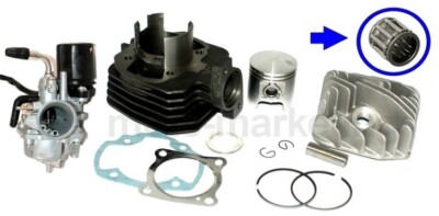 70cc RACING ZYLINDER KIT KOPF VERGASER SET für PEUGEOT LUDIX SNAKE TREND 2T 50