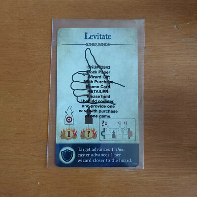 Dungeons & Dragons Rock Paper Wizard - Levitate Werbe-/Promokarte - Neu